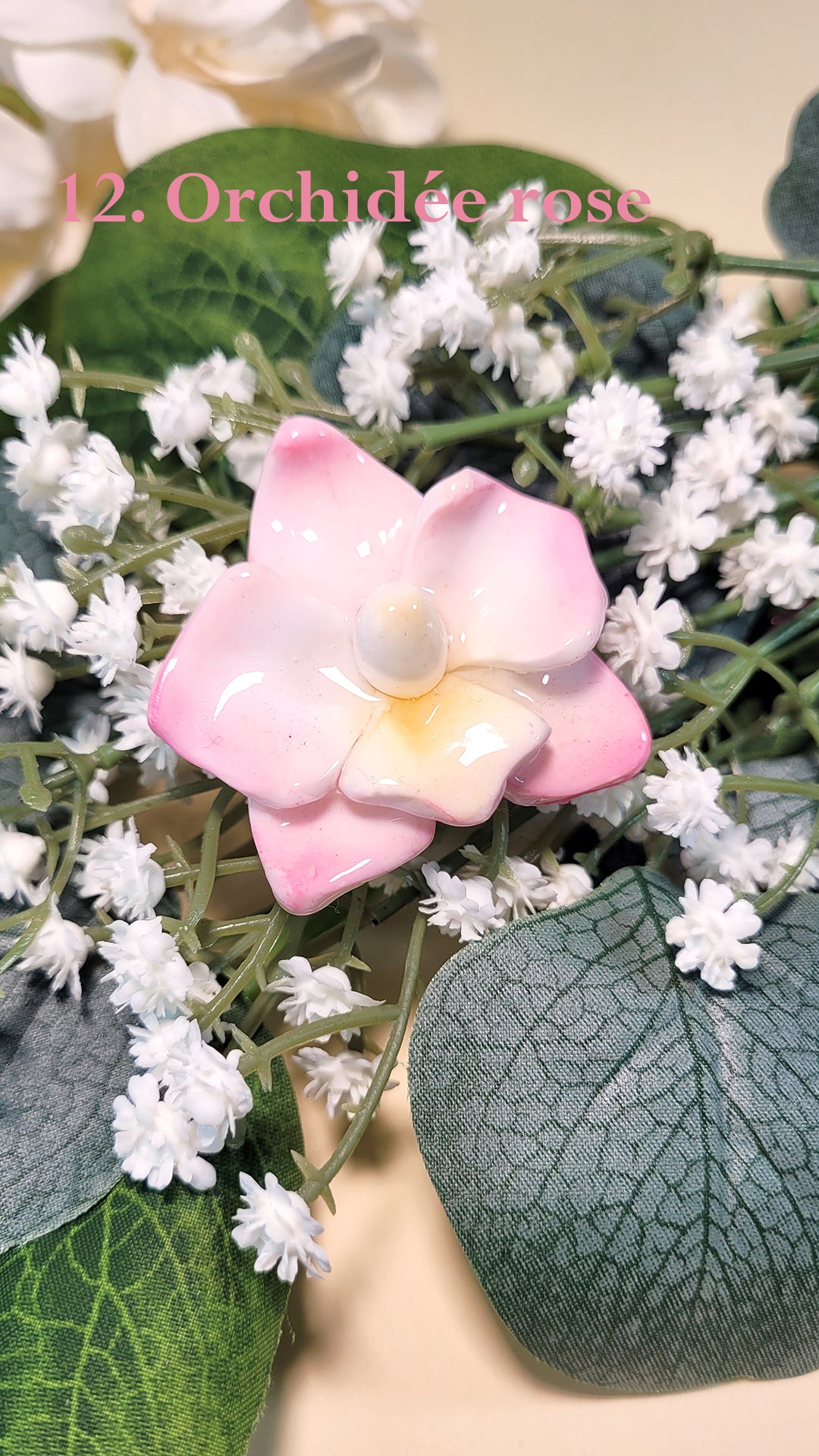 Pins en forme d'orchidée rose